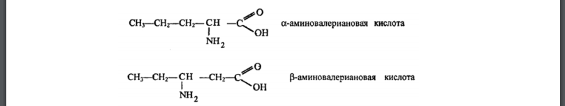 Напишите формулы всех структурных изомеров аминовалериановой кислоты, назовите их