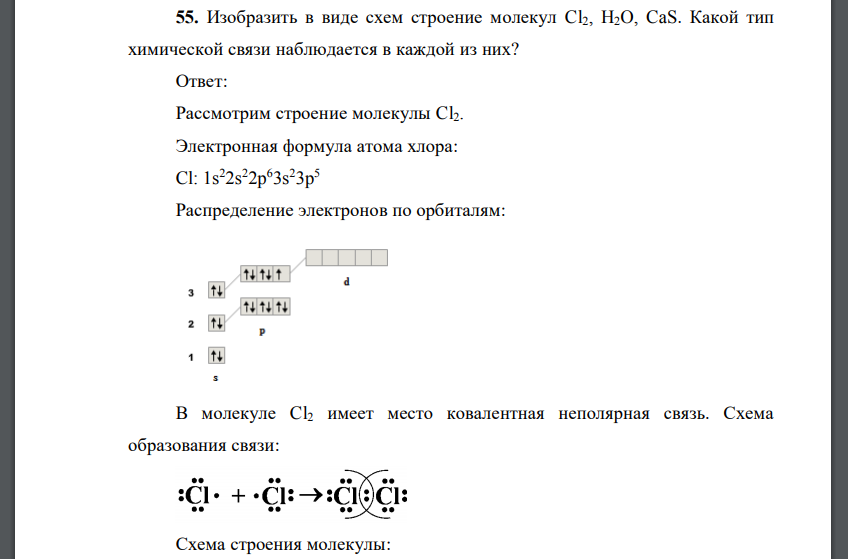 Изобразить строение атома хлора