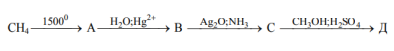 Определите соединения А, В, С, Д. Напишите уравнения реакций