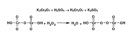 Напишите уравнение общей реакции подлинности для пероксида водорода, гидроперита и магния пероксида