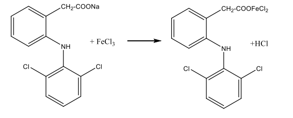 За счет каких функциональных групп ниже перечисленные лекарственные вещества взаимодействуют с железа (III) хлоридом