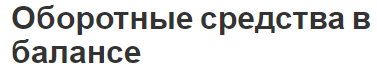 Оборотные средства в балансе - концепция, понятие, формула и классификация