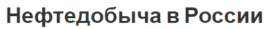 Нефтедобыча в России - важность, структура и особенности