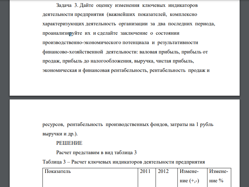 Дайте оценку изменения ключевых индикаторов деятельности предприятия (важнейших показателей, комплексно характеризующих