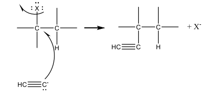 Объясните, почему в реакции получения гомологов ацетилена из ацетиленида натрия и алкилгалогенида по уравнению