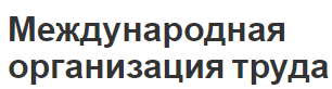 Международная организация труда - история, цели, задачи и структура