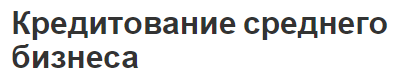 Кредитование среднего бизнеса - виды, формы, особенности и характеристики