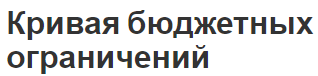 Кривая бюджетных ограничений - характеристика, суть и графическое представление