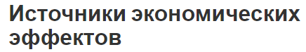 Источники экономических эффектов - типы, сущность, виды и элементы