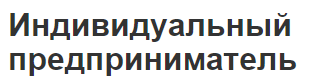 Индивидуальный предприниматель - концепция, понятие и риск