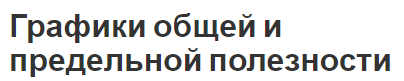 Графики общей и предельной полезности - теория и концепция