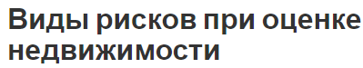 Виды рисков при оценке недвижимости - понятие, сущность, концепция и методы управления