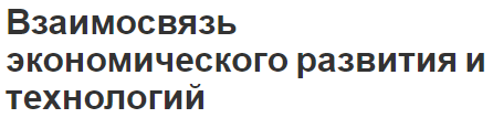 Взаимосвязь экономического развития и технологий - концепция и понятия