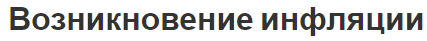 Возникновение инфляции - причины возникновения, виды и последствия