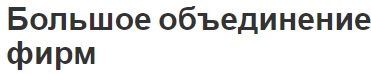 Большое объединение фирм - слияние, виды проблем и концепция