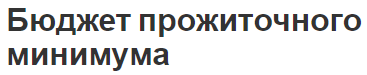 Бюджет прожиточного минимума - суть, процесс, понятие и формирование