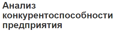 Анализ конкурентоспособности предприятия - сущность, виды, методы анализа и факторы конкурентоспособности