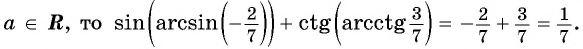 Арксинус, арккосинус, арктангенс и арккотангенс числа с примерами решения