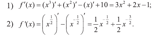 Как найти производную функции примеры с решением