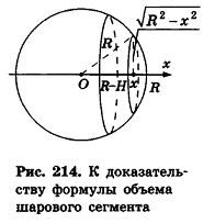 формула объема тела через площадь