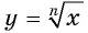 Свойства и график функции y=n x (n>1, n∈N) с примерами решения