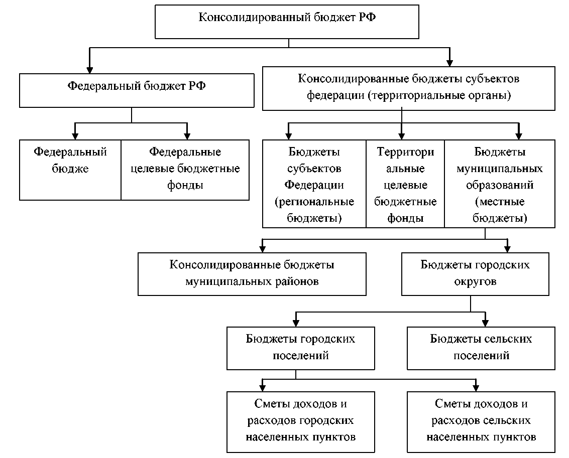 Бюджетная система рф схема