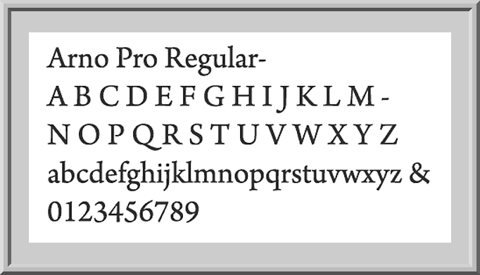 Arno pro шрифт