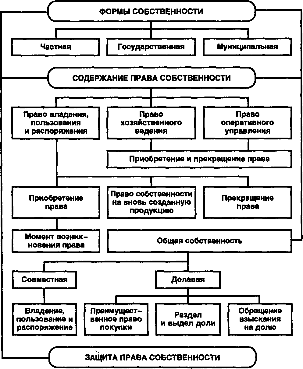 Схема особенности общей собственности