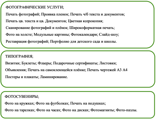 Курсовая работа: Маркетинговое исследование рынка фотографических услуг Курсовая работа: Маркетинговое исследование рынка фотографических услуг