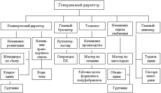 Заместитель директора предприятия по производству. Организационная структура предприятия по производству колбасы. Схема организационной структуры мясоперерабатывающего предприятия. Организационная структура управления предприятия мясокомбината. Организационная структура мясоперерабатывающего завода.