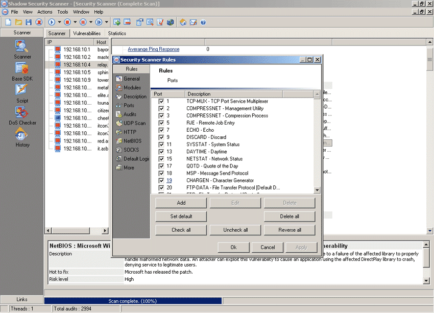 Security scanner