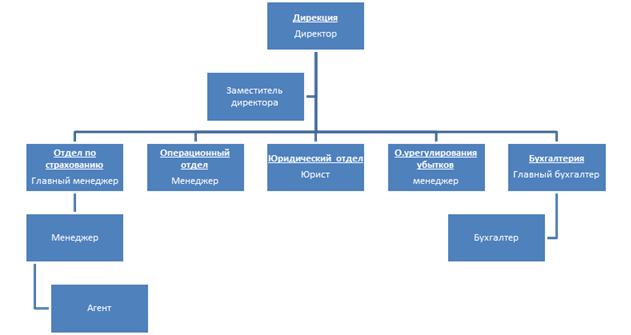 Система управления страховой организацией. Организационная структура предприятия страховой компании