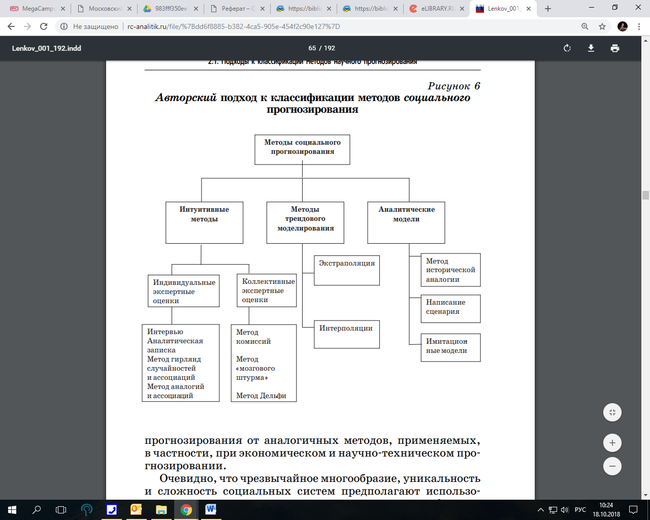 Контрольная работа: Условия надежности социальных прогнозов.Основные подходы к социальному прогнозированию