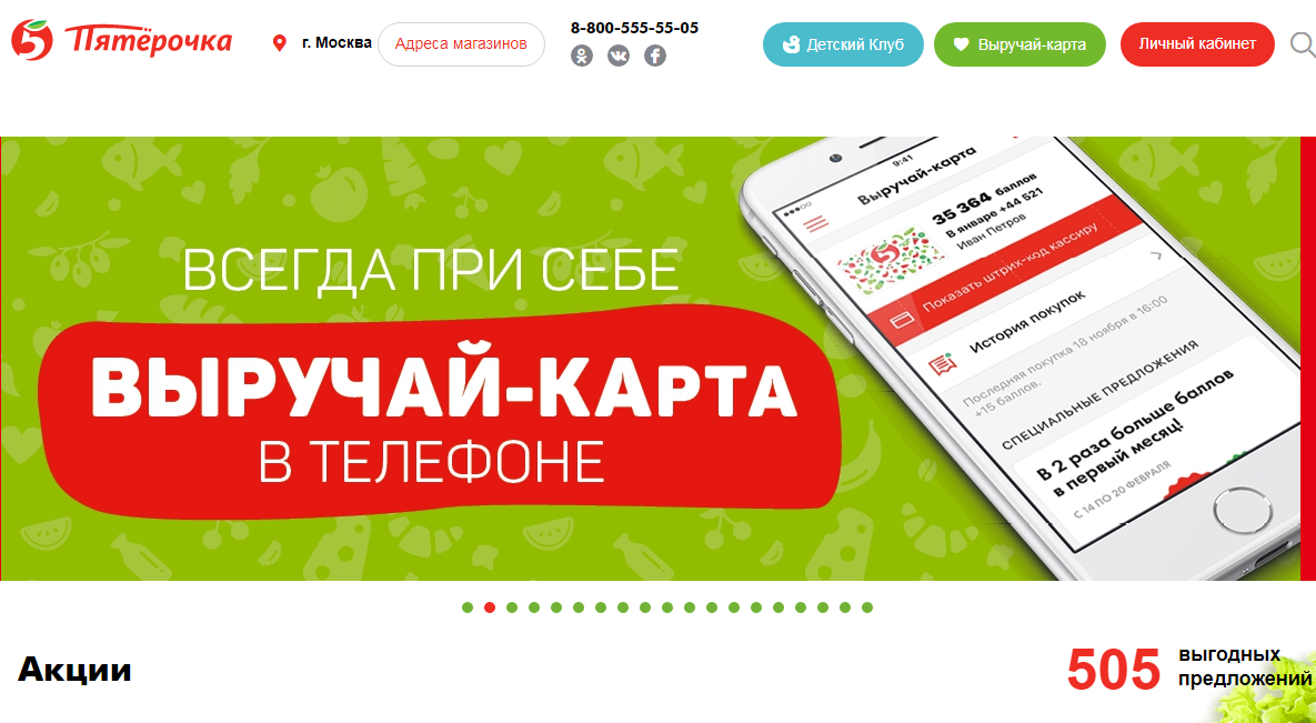 Пятерочка карта телефон