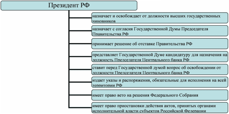 Совет федерации правительство рф государственная дума президент схема