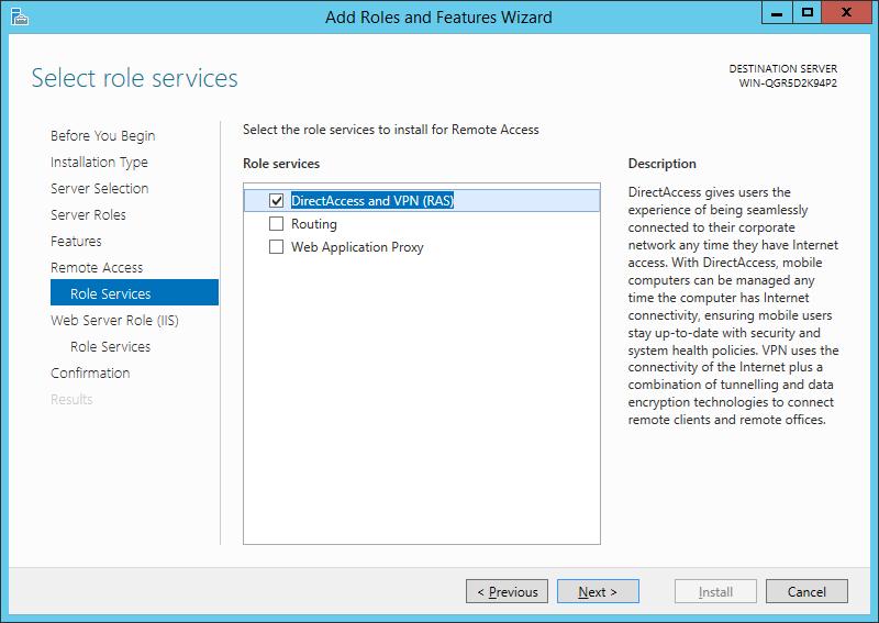 Установка VPN сервера на базе windows server 2012 r2