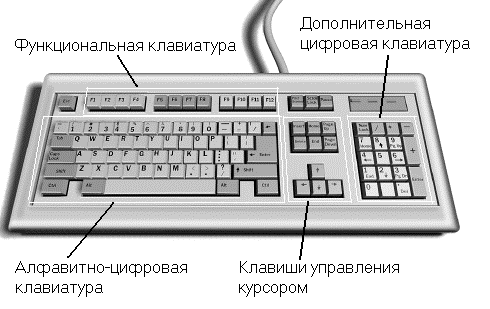 Рис. 3.2. Структура стандартной клавиатуры