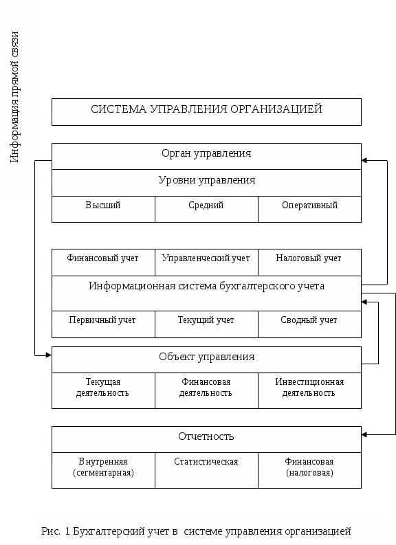 Курсовая работа: Бухгалтерский учет в системе информационного обеспечения управления организацией