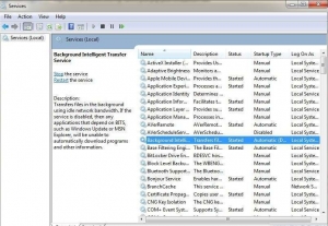 Перед вами откроется окно со списком служб