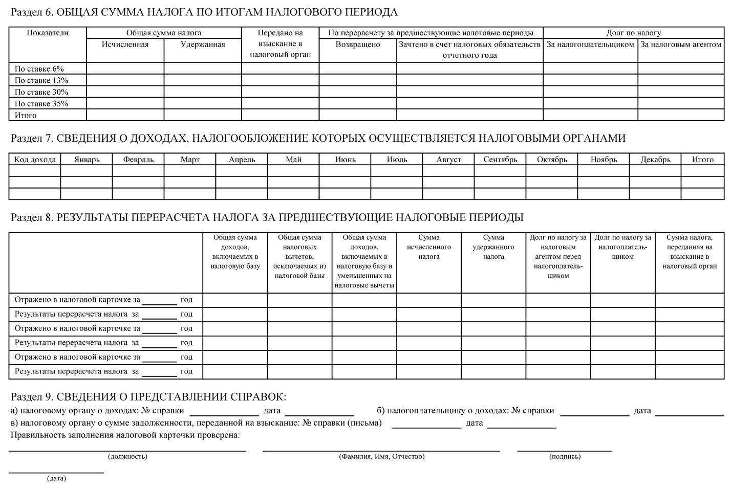 Сумма ндфл по первому сроку. Налоговую карточку форма 1-НДФЛ;. Налоговая карточка 1 НДФЛ пример. Налоговая карточка по учету НДФЛ. Карточка по форме 1-НДФЛ.