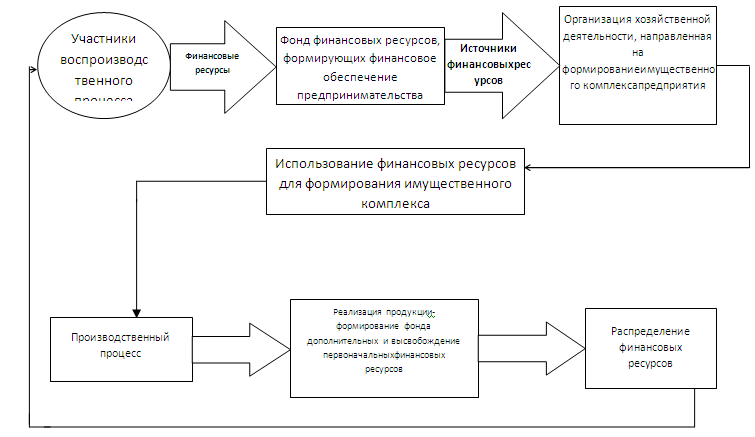 Схема формирования финансовых ресурсов организацией