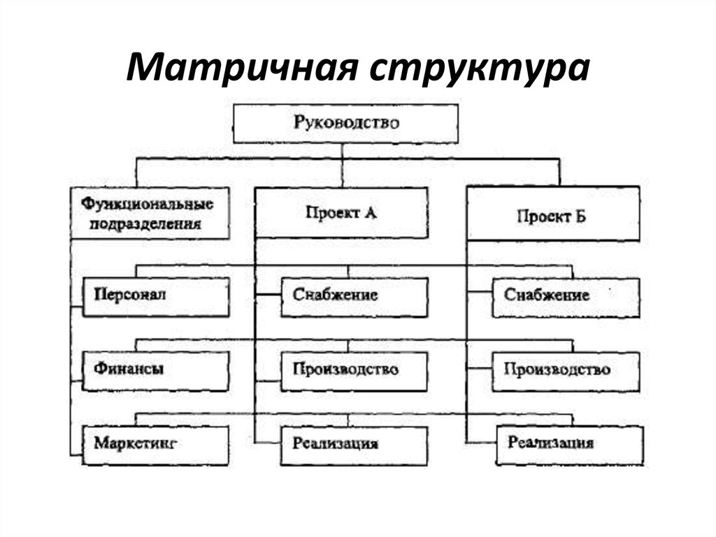 Матричная организационная структура управления проектами