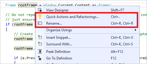 Рефакторинг в Visual Studio