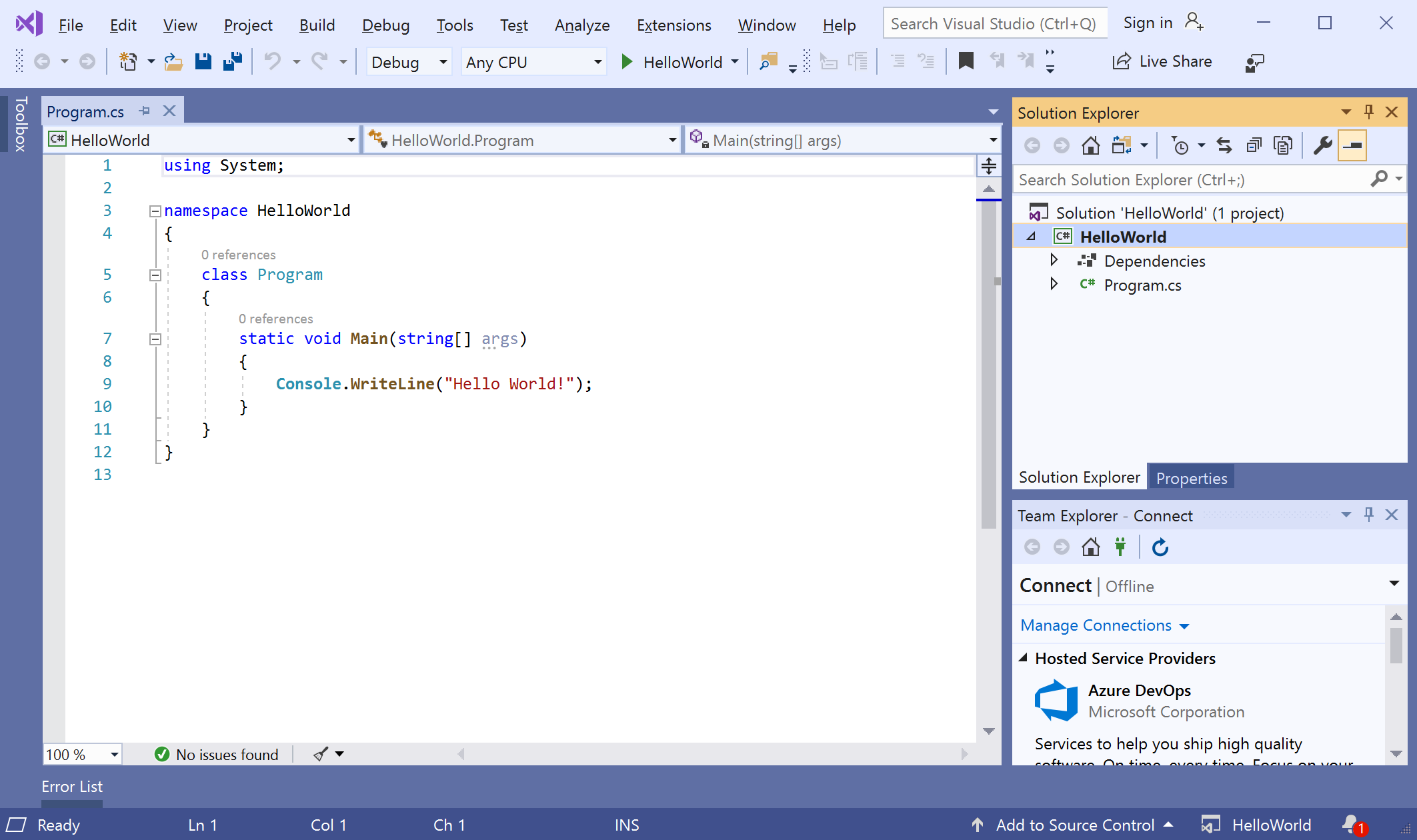 Интегрированная среда разработки Visual Studio