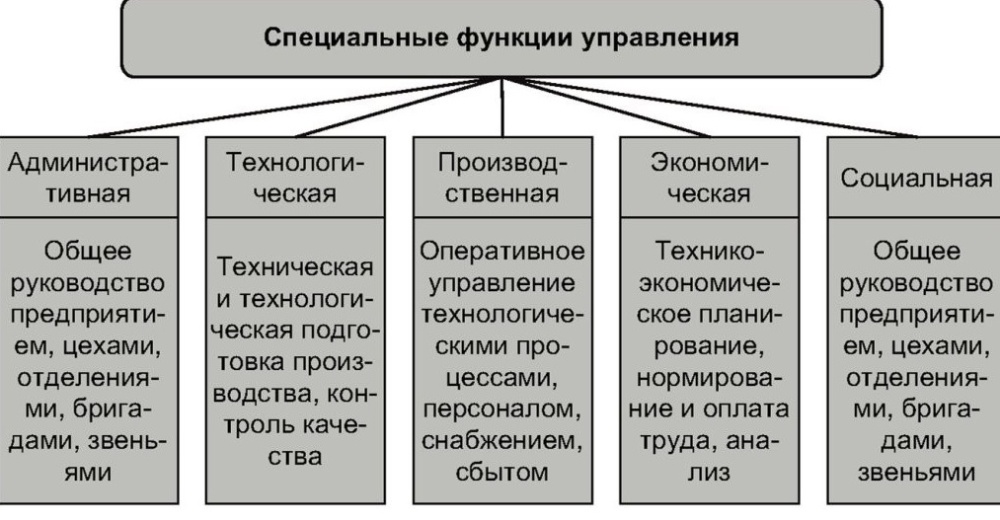 Специальные функции управления