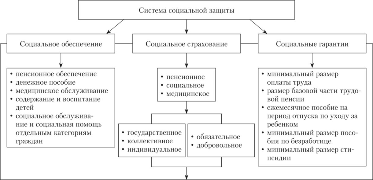 Виды государственной социальной помощи схема
