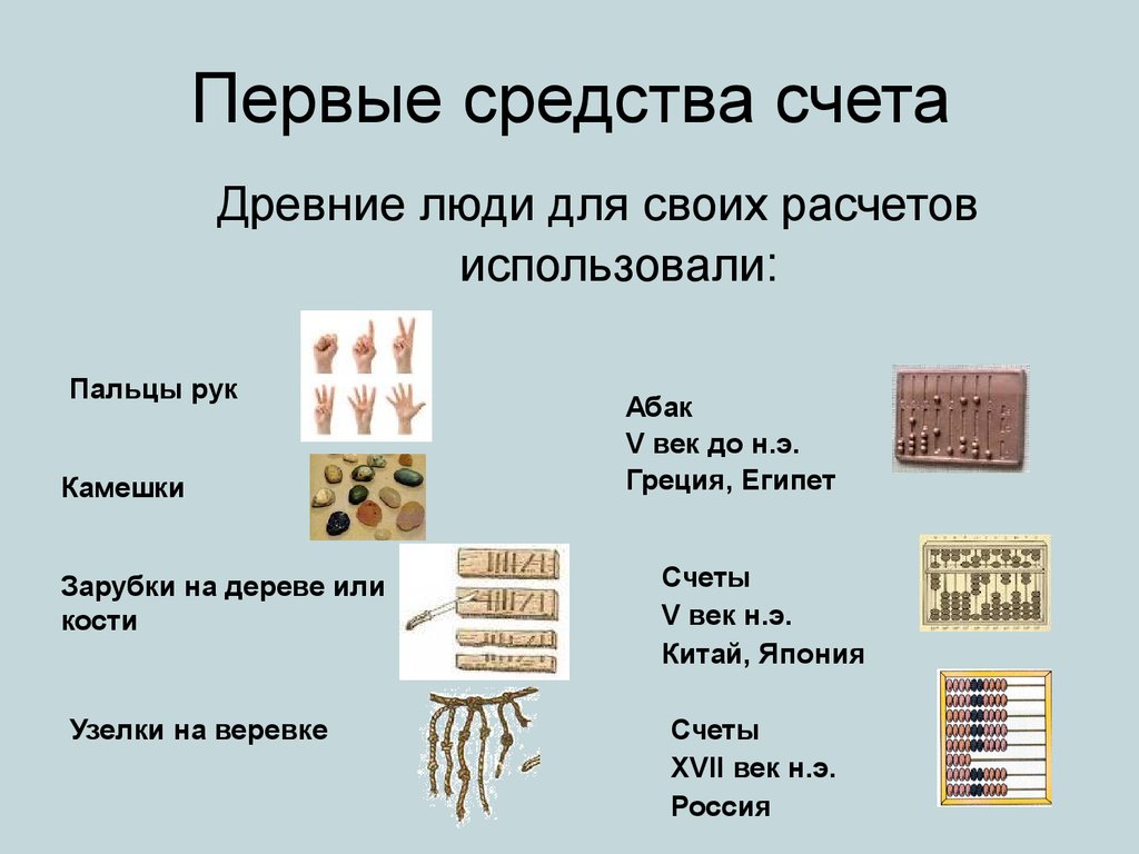 В глубь веков или как считали древние проект