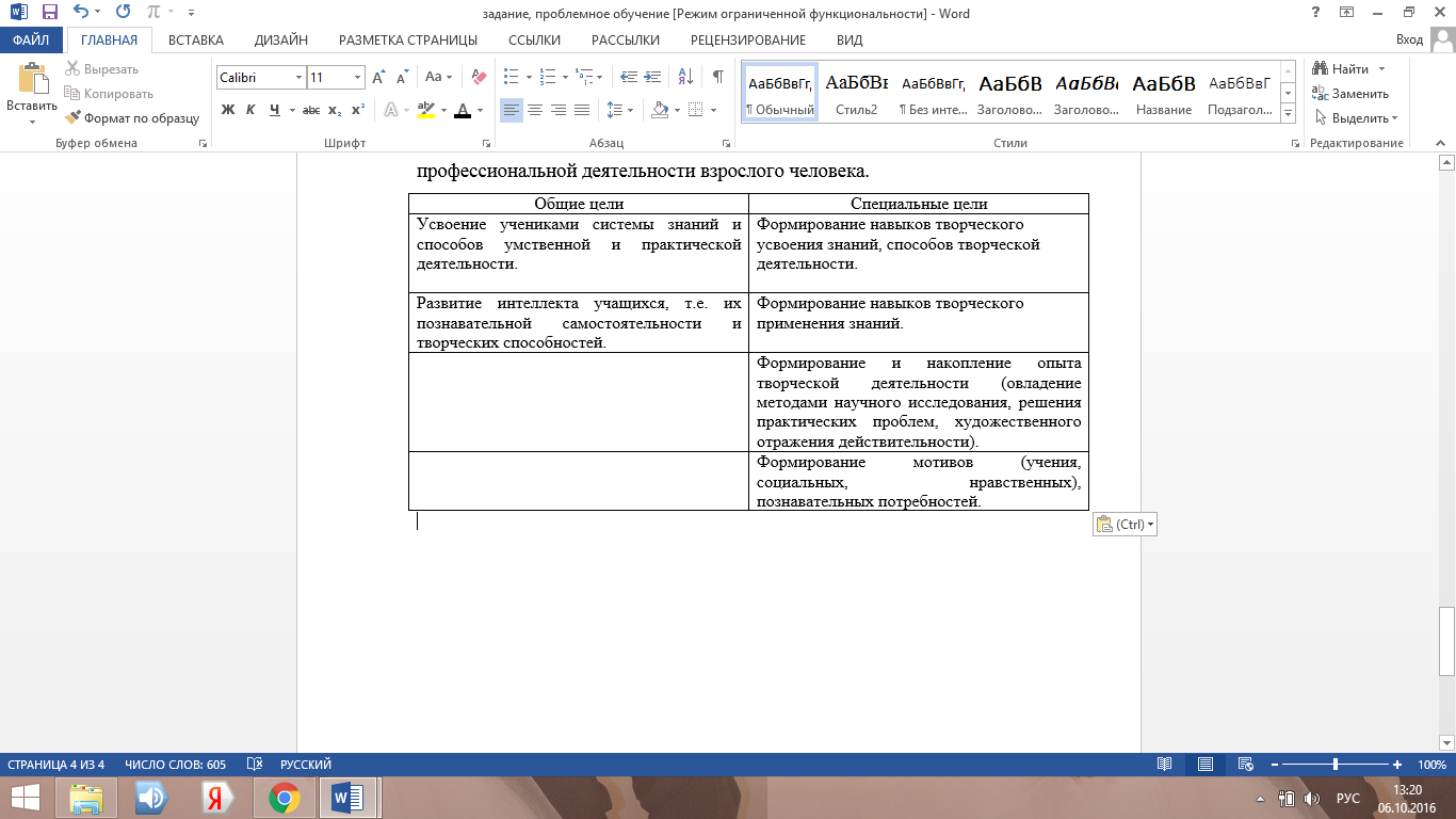 Курсовая работа по теме Технология проблемного обучения Курсовая работа по теме Технология проблемного обучения