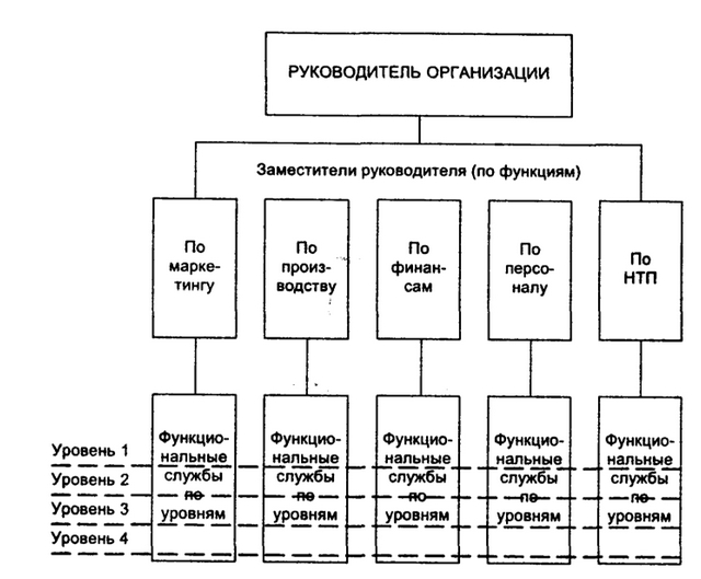Схема организационная структура управления предприятием схема