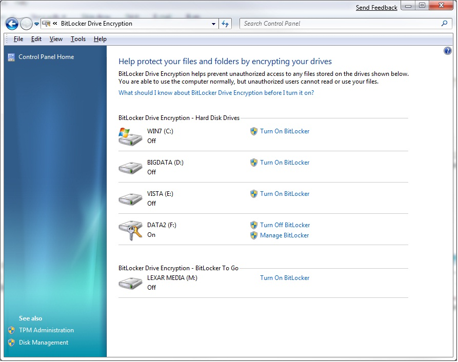 Bitlocker windows 7. Шифрование Windows 7. • Enterprise Виста виндовс
